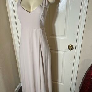 Show Me Your MuMu Blush Pink V-Neck Maxi Dress